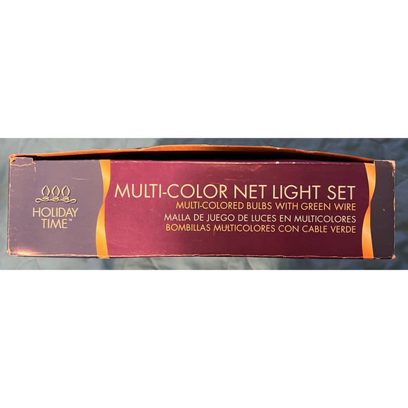 NEW Holiday Time 150 Ct Net Light Multi Color Green Wire Indoor Outdoor WORKS - Picture 4 of 5